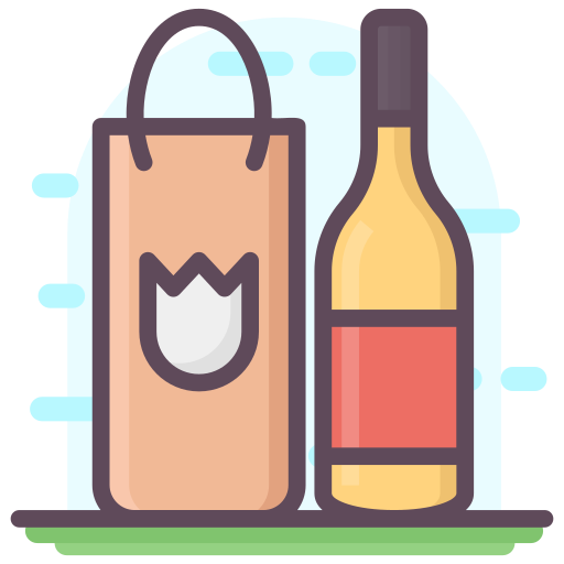 Botella de vino Generic Outline Color icono