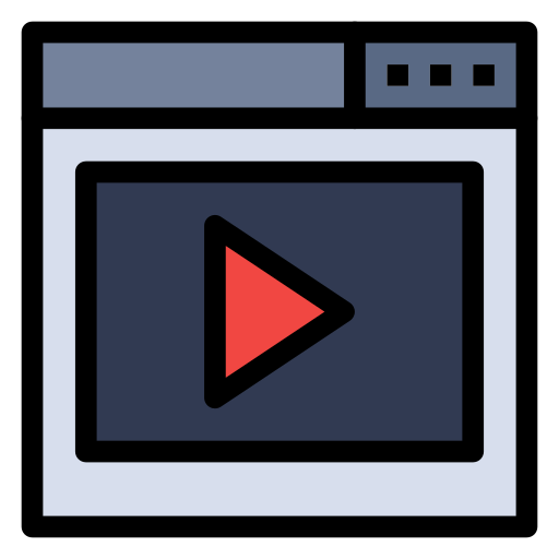 Видео-плеер Flatart Icons Lineal Color иконка