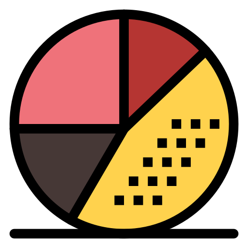 cirkeldiagram Flatart Icons Lineal Color icoon