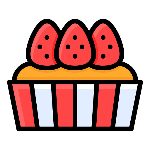 Strawberry cake Generic Outline Color icon