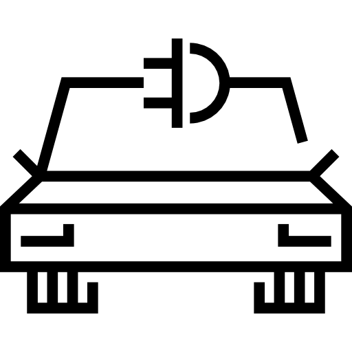 elektrische auto Detailed Straight Lineal icoon