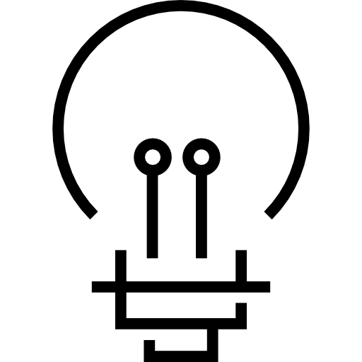 전구 Detailed Straight Lineal icon