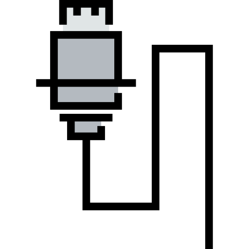 kabel usb Detailed Straight Lineal color ikona