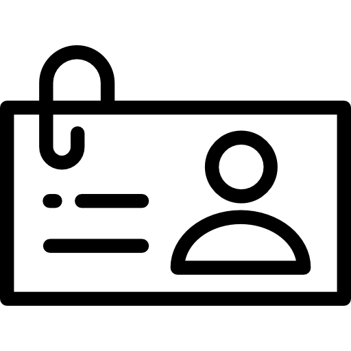 名刺 Detailed Rounded Lineal icon