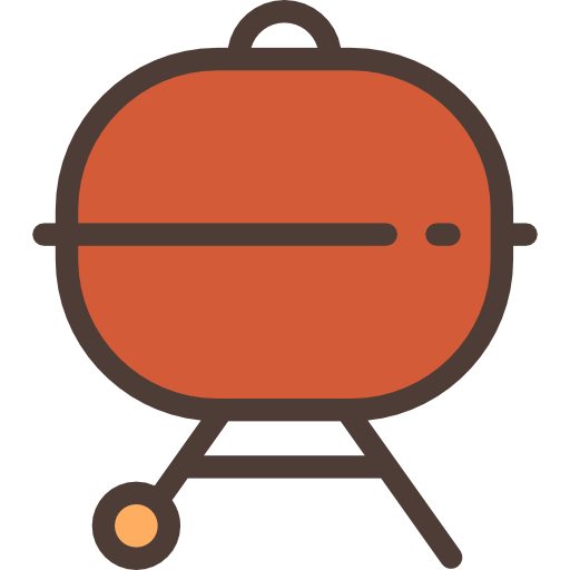 grill Detailed Rounded Lineal color icon
