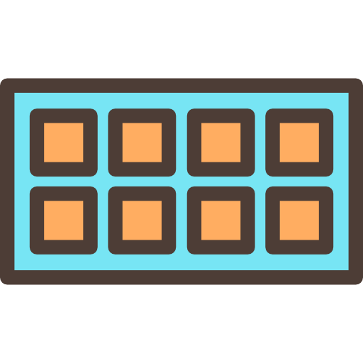 Ice cube tray Detailed Rounded Lineal color icon