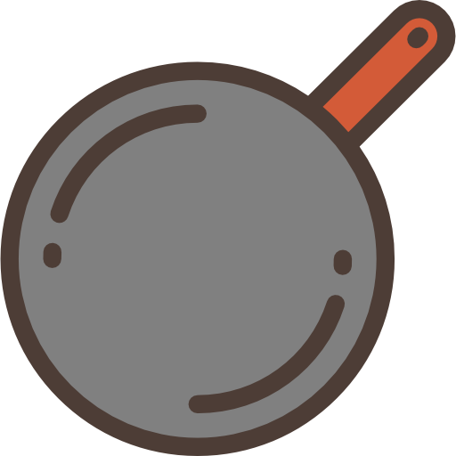 Frying pan Detailed Rounded Lineal color icon