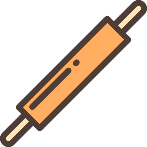Rolling pin Detailed Rounded Lineal color icon