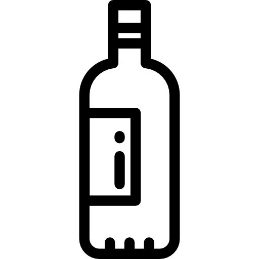 bottiglia di vino Detailed Rounded Lineal icona