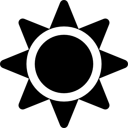 Sun Basic Rounded Filled icon