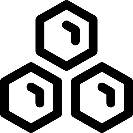 ハニカム Basic Rounded Lineal icon
