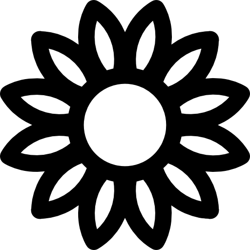 zonnebloem Basic Rounded Lineal icoon