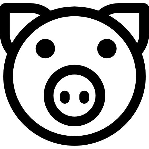 cerdo Basic Rounded Lineal icono