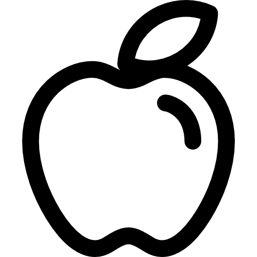 Яблоко Basic Rounded Lineal иконка