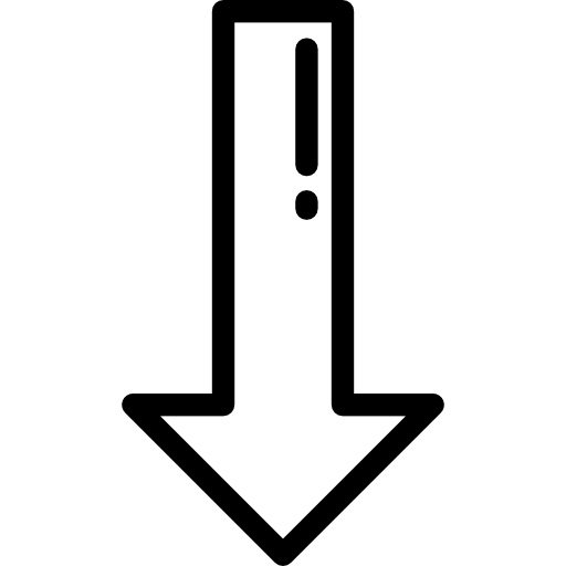 Down arrow Detailed Rounded Lineal icon