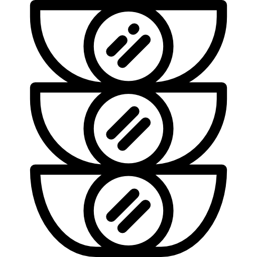 신호등 Detailed Rounded Lineal icon
