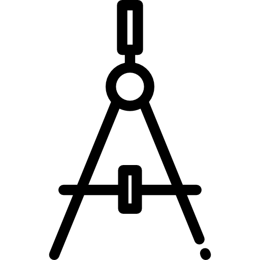kompas Detailed Rounded Lineal ikona