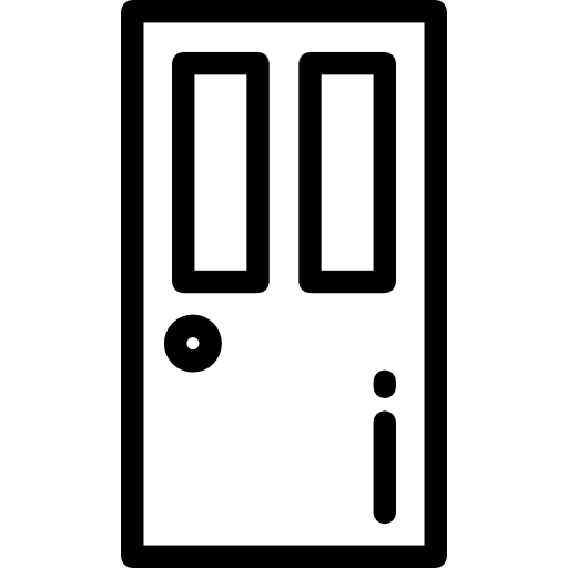 Дверь Detailed Rounded Lineal иконка