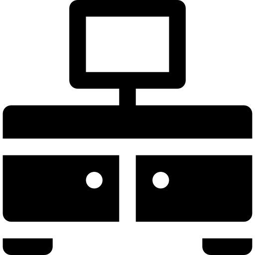 Television Basic Rounded Filled icon