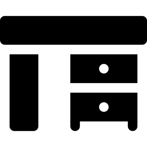 Desk Basic Rounded Filled icon