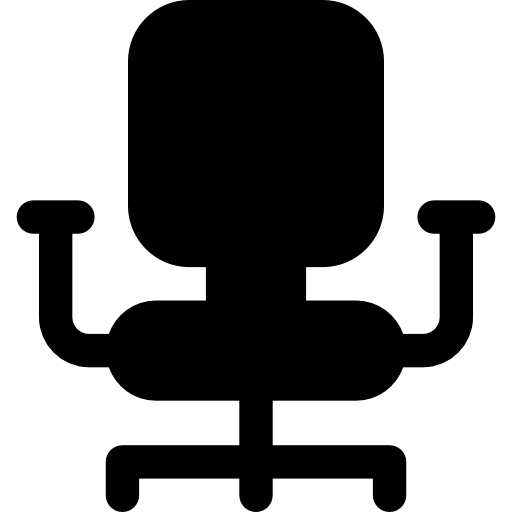 sedia da ufficio Basic Rounded Filled icona