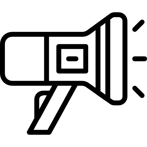 Megaphone Basic Miscellany Lineal icon