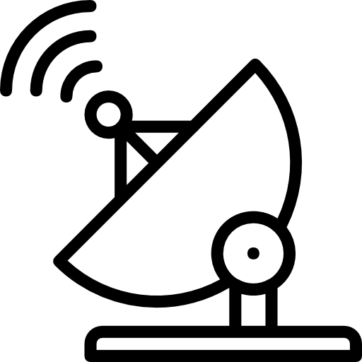 antena parabólica Basic Miscellany Lineal Ícone