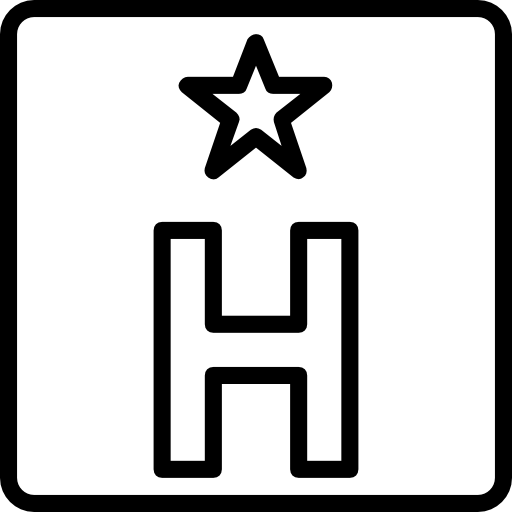 znak hotelu Basic Miscellany Lineal ikona