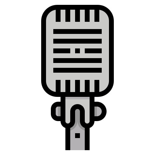 Microphone Nhor Phai Lineal Color icon