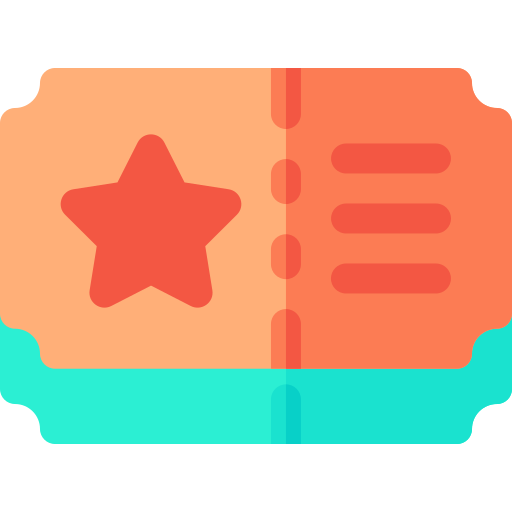 bilety Basic Rounded Flat ikona