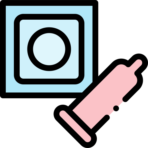 condoom Detailed Rounded Lineal color icoon