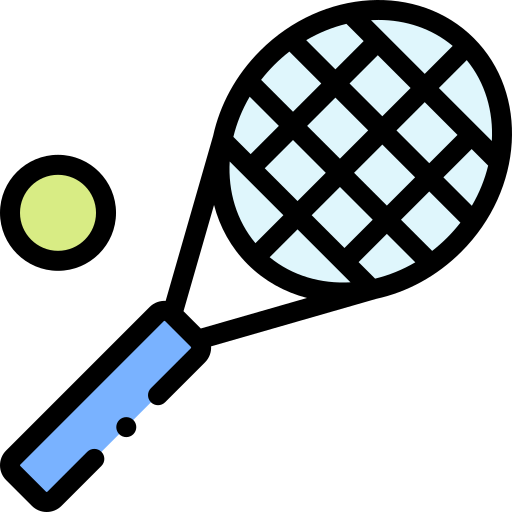 テニス Detailed Rounded Lineal color icon