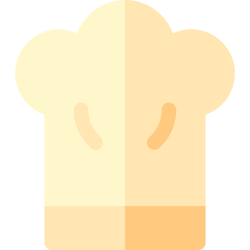 cappello da cuoco Basic Rounded Flat icona