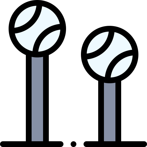 baseball Detailed Rounded Lineal color icon