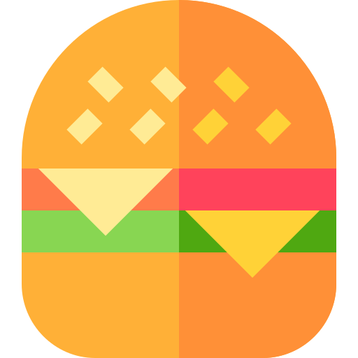 hamburguesa Basic Straight Flat icono