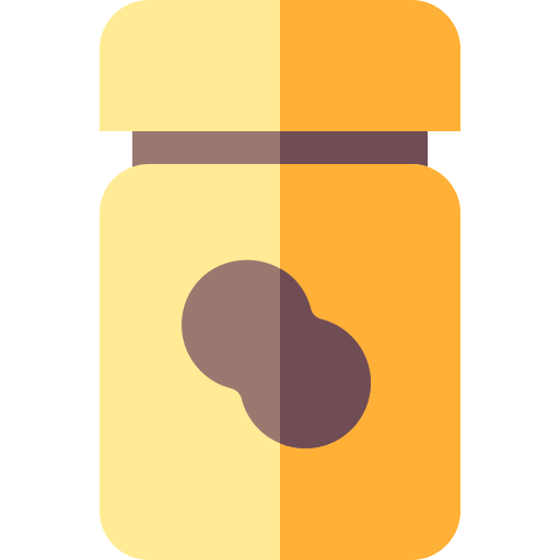 mantequilla de maní Basic Straight Flat icono