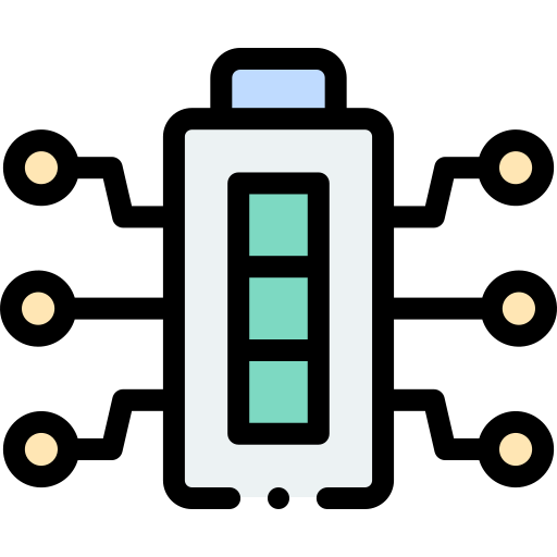 Battery Detailed Rounded Lineal color icon