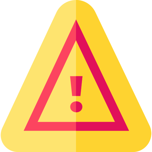 Danger Basic Straight Flat icon