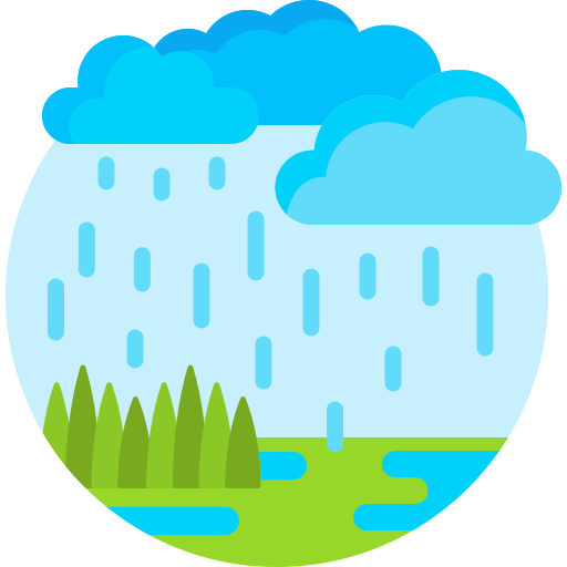regenen Detailed Flat Circular Flat icoon