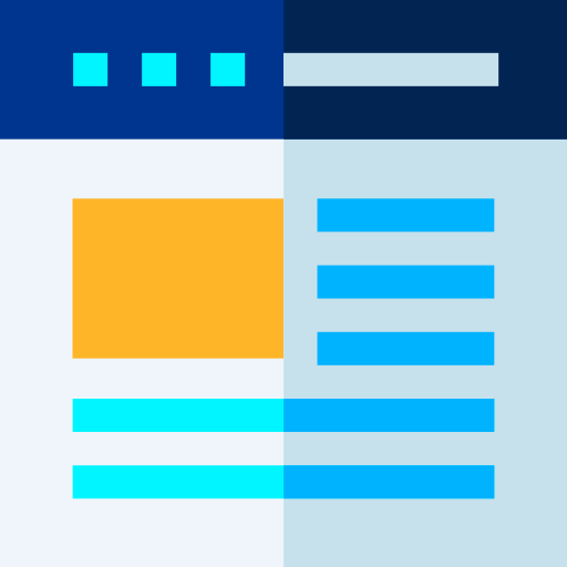webpagina Basic Straight Flat icoon