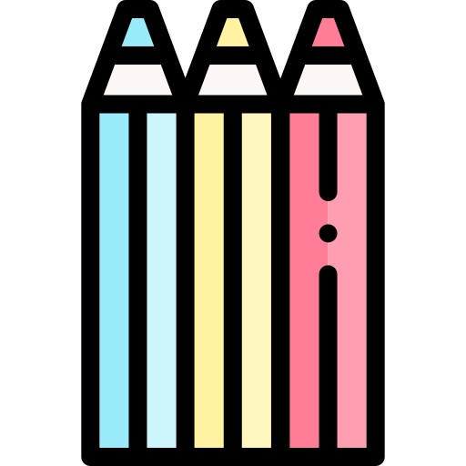 Crayons Detailed Rounded Lineal color icon