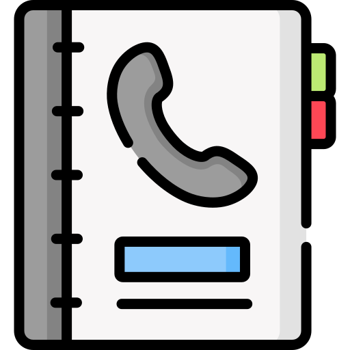 directorio telefónico Special Lineal color icono