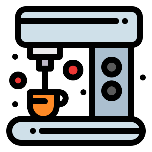 Coffee machine Flatart Icons Lineal Color icon
