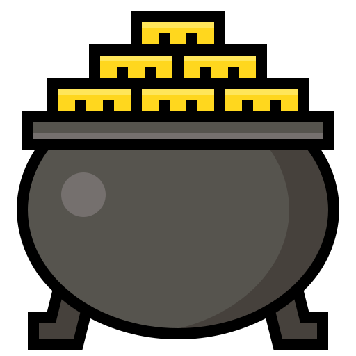 Gold pot Generic Outline Color icon