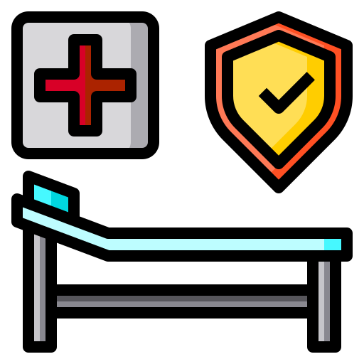 Hospital bed Catkuro Lineal Color icon