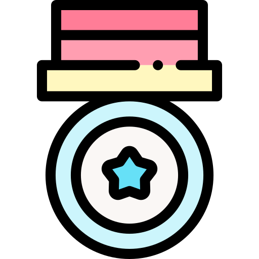 メダル Detailed Rounded Lineal color icon
