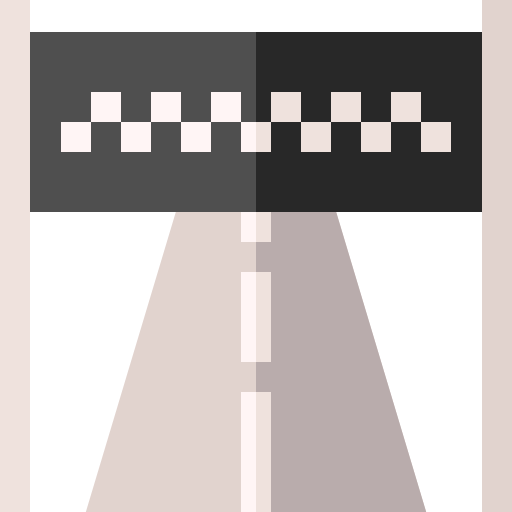 línea de meta Basic Straight Flat icono