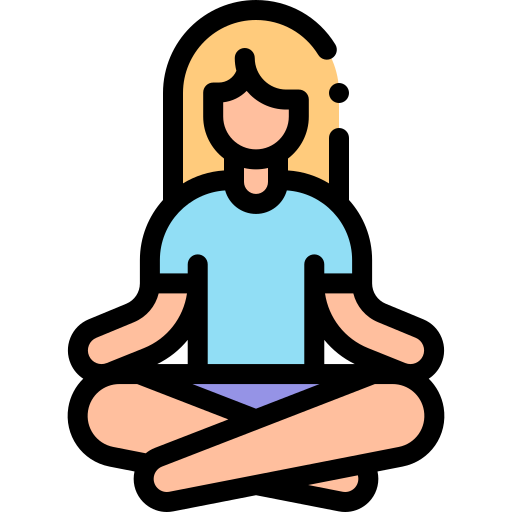 meditation Detailed Rounded Lineal color icon