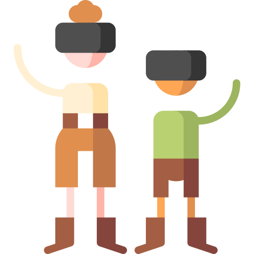 Virtual Puppet Characters Flat icon