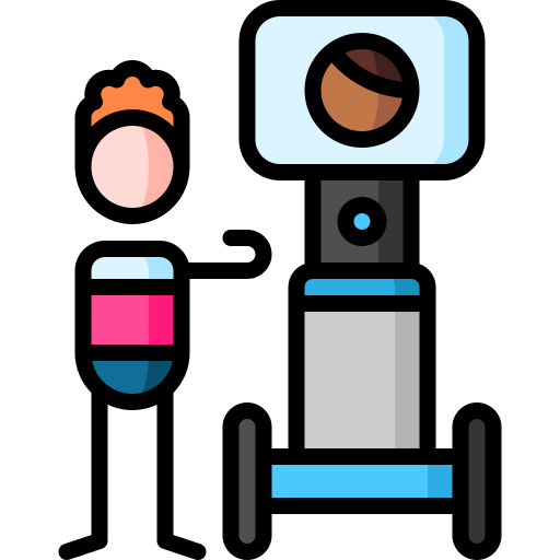 Remote Puppet Characters Lineal Color icon